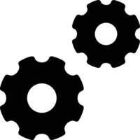 Gear setting symbol icon vector image. Illustration of the industrial wheel mechine mechanism design image