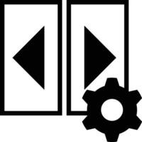 Gear setting symbol icon vector image. Illustration of the industrial wheel mechine mechanism design image