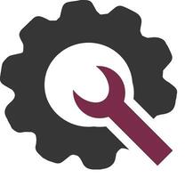 Gear setting symbol icon vector image. Illustration of the industrial wheel mechine mechanism design image