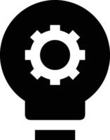 Gear setting symbol icon vector image. Illustration of the industrial wheel mechine mechanism design image