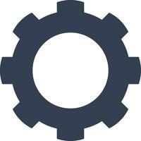 Gear setting symbol icon vector image. Illustration of the industrial wheel mechine mechanism design image