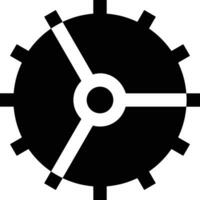 Gear setting symbol icon vector image. Illustration of the industrial wheel mechine mechanism design image