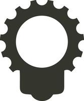 Gear setting symbol icon vector image. Illustration of the industrial wheel mechine mechanism design image