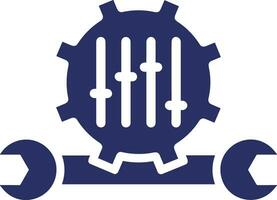 Gear setting symbol icon vector image. Illustration of the industrial wheel mechine mechanism design image