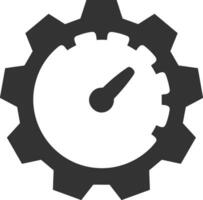 Gear setting symbol icon vector image. Illustration of the industrial wheel mechine mechanism design image