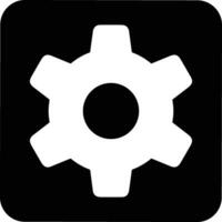 Gear setting symbol icon vector image. Illustration of the industrial wheel mechine mechanism design image
