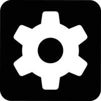 Gear setting symbol icon vector image. Illustration of the industrial wheel mechine mechanism design image