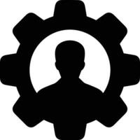 Gear setting symbol icon vector image. Illustration of the industrial wheel mechine mechanism design image