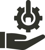 Gear setting symbol icon vector image. Illustration of the industrial wheel mechine mechanism design image