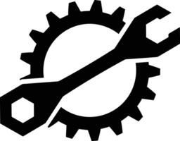 Gear setting symbol icon vector image. Illustration of the industrial wheel mechine mechanism design image