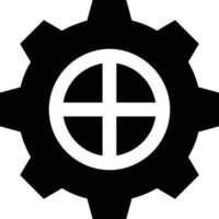 Gear setting symbol icon vector image. Illustration of the industrial wheel mechine mechanism design image