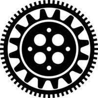 Gear setting symbol icon vector image. Illustration of the industrial wheel mechine mechanism design image