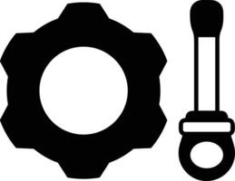 Gear setting symbol icon vector image. Illustration of the industrial wheel mechine mechanism design image