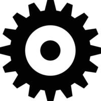 Gear setting symbol icon vector image. Illustration of the industrial wheel mechine mechanism design image