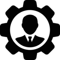 Gear setting symbol icon vector image. Illustration of the industrial wheel mechine mechanism design image