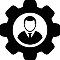 Gear setting symbol icon vector image. Illustration of the industrial wheel mechine mechanism design image