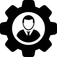 Gear setting symbol icon vector image. Illustration of the industrial wheel mechine mechanism design image