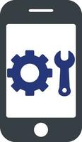 Gear setting symbol icon vector image. Illustration of the industrial wheel mechine mechanism design image