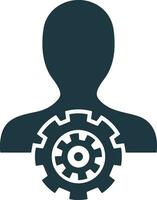 Gear setting symbol icon vector image. Illustration of the industrial wheel mechine mechanism design image