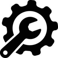 Gear setting symbol icon vector image. Illustration of the industrial wheel mechine mechanism design image