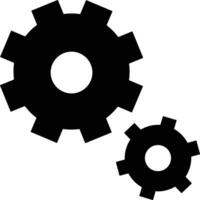 Gear setting symbol icon vector image. Illustration of the industrial wheel mechine mechanism design image