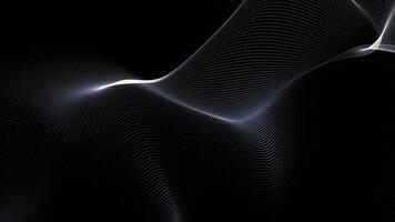 Abstract glowing Line Particles Wave dark Background . Abstract pattern futuristic hi-tech Particles Background video