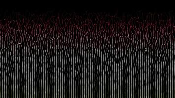 shiny parallel lines or stripes moving wavy pattern on black background , moving shiny lines dark background video