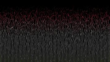 shiny parallel lines or stripes moving wavy pattern on black background , moving shiny lines dark background video