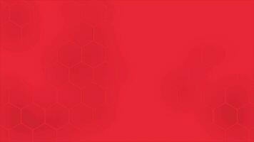 Simple and elegant Red color hexagonal pattern futuristic minimal background video