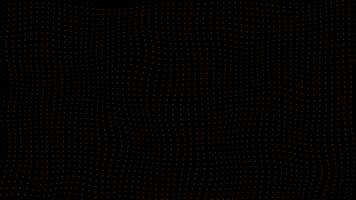simple hi-tech wiggly movement Red circular minimal dots on black background video