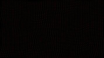 simple hi-tech wiggly movement Red circular minimal dots on black background video