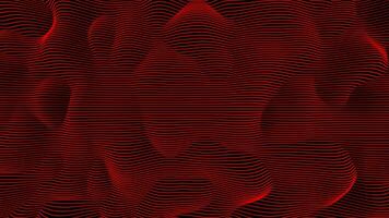 abstract Red color horizontal lines with abstract pattern on black background video