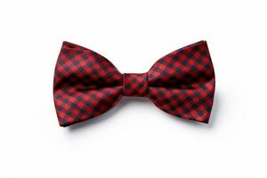 Top view of bow tie isolated on white background. Generative AI photo