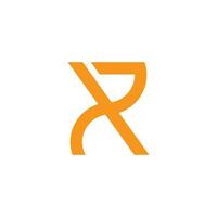 letter xr simple linked line logo vector