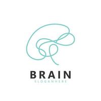 Brain logo design. Brainstorm think idea logo inspiration vector