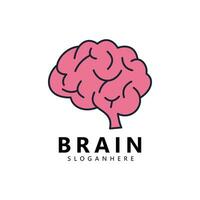 Brain logo design. Brainstorm think idea logo inspiration vector