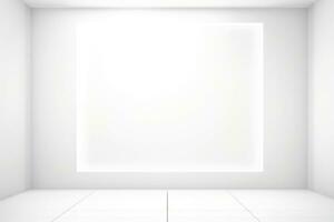 AI generated Abstract futuristic architecture background, Minimal technology white backdrop, Generative AI photo