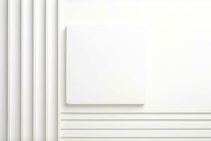 AI generated Abstract futuristic architecture background, Minimal technology white backdrop, Generative AI photo