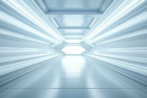 AI generated Abstract futuristic architecture background, Minimal technology white backdrop, Generative AI photo
