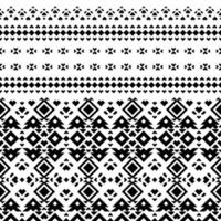 tribal sin costura modelo. vector ilustración en nativo azteca y navajo estilo. étnico geométrico contemporáneo Arte. negro y blanco. diseño para alfombra, cortina, textil, tela, estera, bordado, ikat.