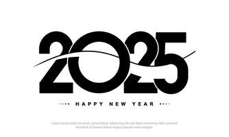 Simple and elegant 2025 new year eve holiday background design. vector