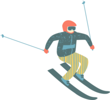 garçon skieur. illustration png