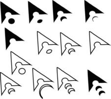 Free vector collection of flat mouse cursor pointer