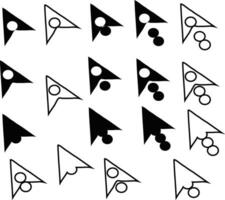 Free vector collection of flat mouse cursor pointer