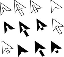 Free vector collection of flat mouse cursor pointer