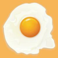 huevo en naranja vector