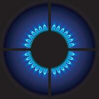 gas stove top view vector