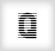 Letter Q logo icon design, vector illustration. Q letter formed by a combination of lines. Creative flat design style.