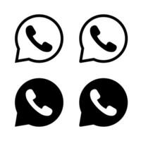 Speech bubble with phone icon vector. Communication sign symbol vector