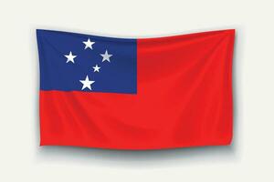 bandera de samoa vector